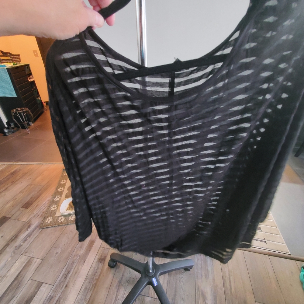 Lane Bryant sheer dolman sleeve top
